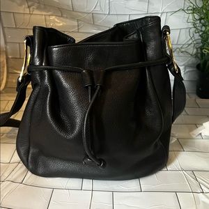 MILA PAOLI DRAWSTRING BLACK PURSE